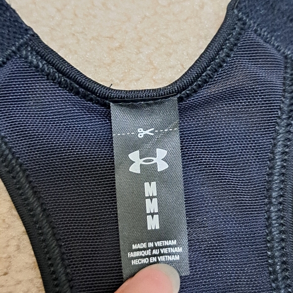 New! Under Armour Sports Bra Compression Women's Medium Black Heat Gear Active - Picture 5 of 13